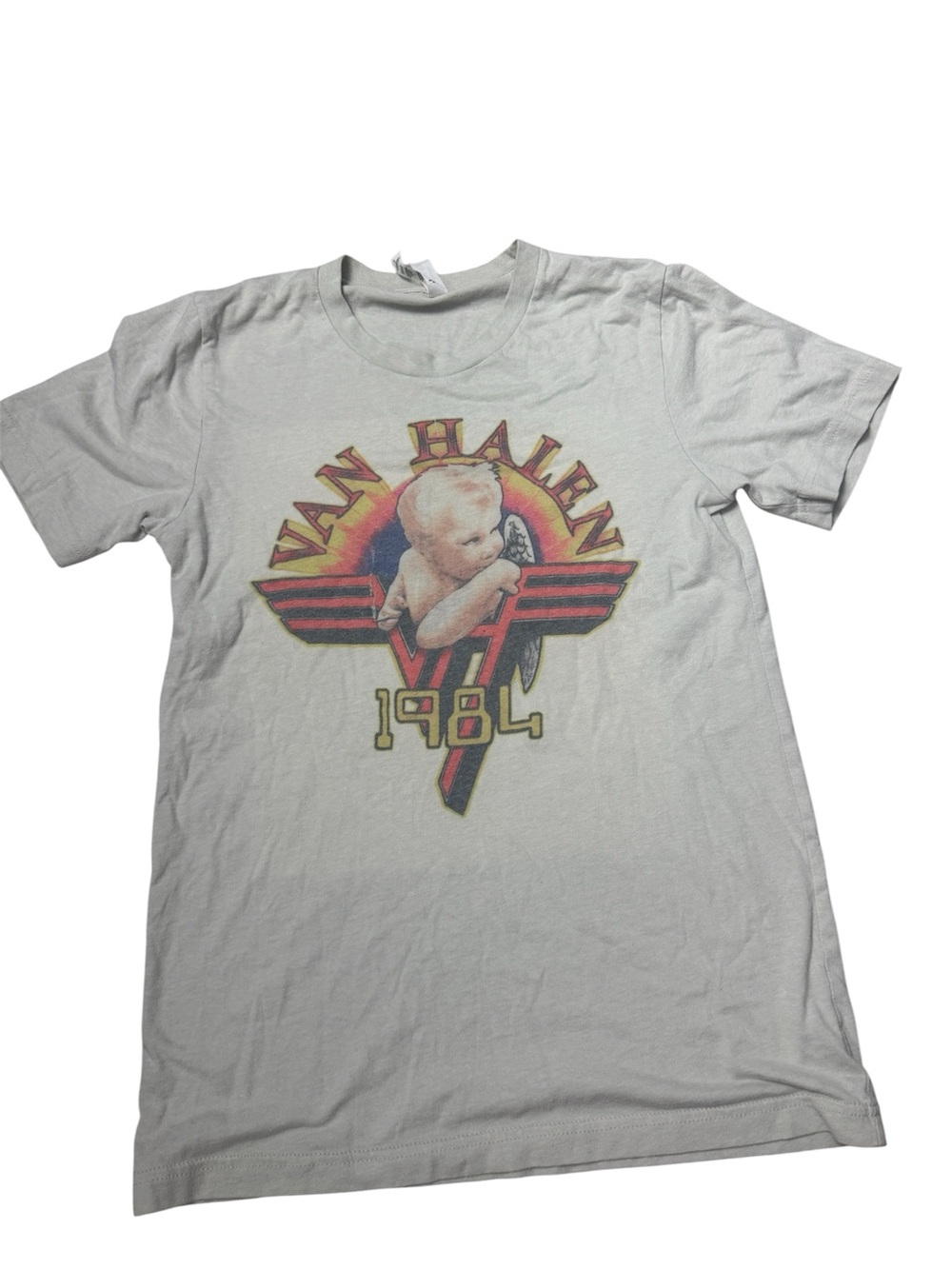 Van Halen graphic band tee 1984 smoking winged cherub Bella Canvas small